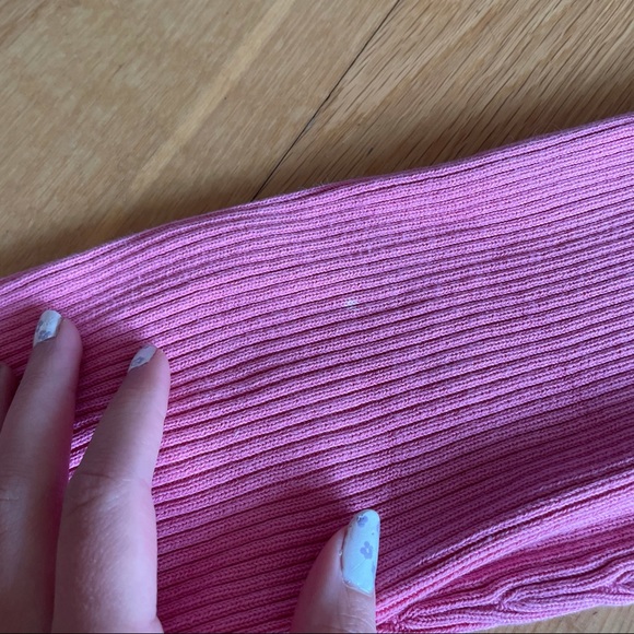 3/$30 Denver Hayes pink ribbed turtle neck Large - Picture 3 of 8